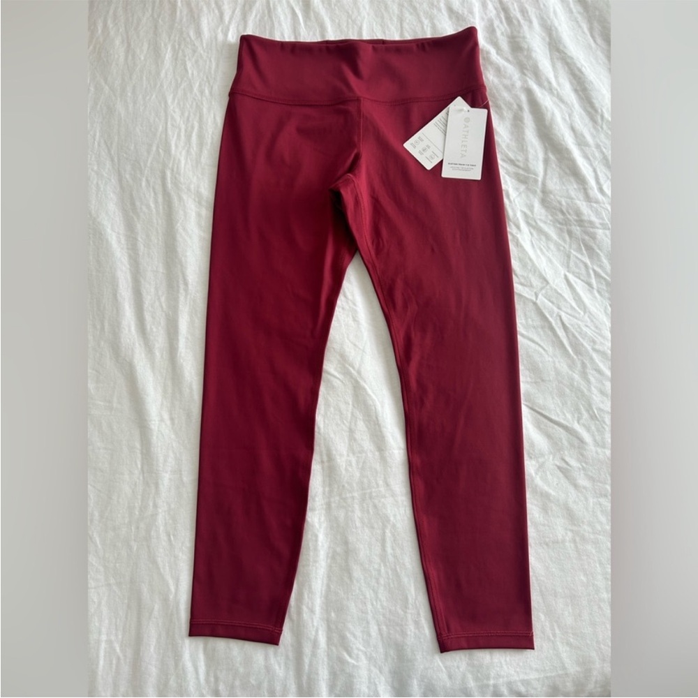 NWT ATHLETA Elation Train 7/8 Tight ~ Decadent Red - Size Large Tall